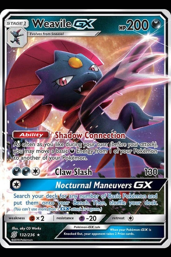 132/ 236 Weavile-GX - Ultra Rare - Collectible Madness