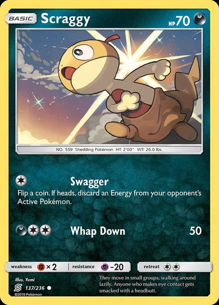 137/ 236 Scraggy - Common - Collectible Madness