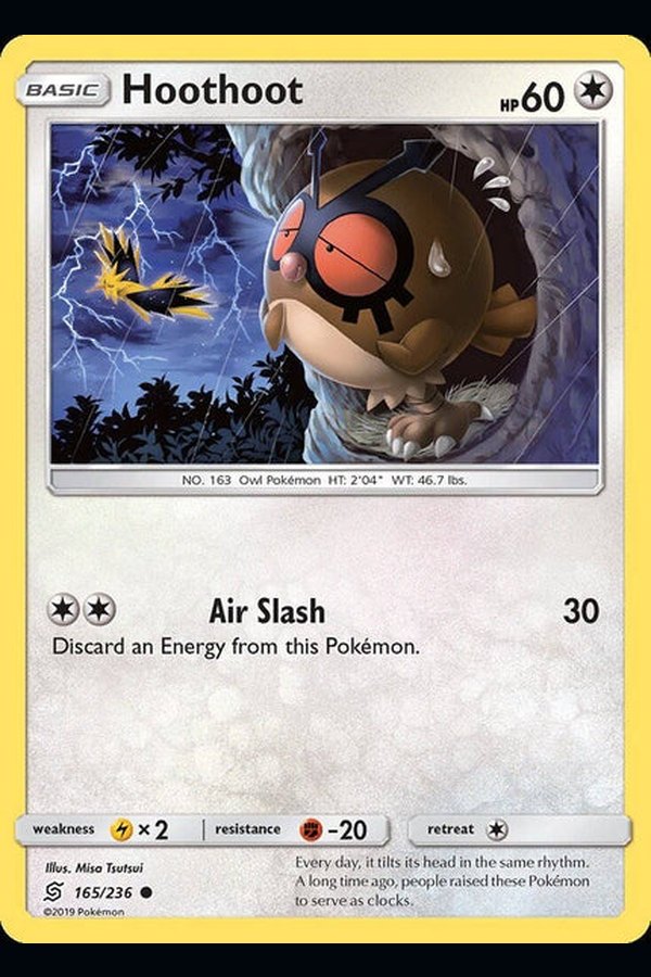 165/ 236 Hoothoot - Common Reverse Holo - Collectible Madness