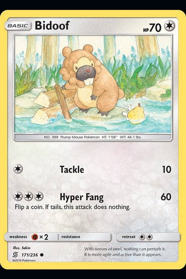 171/ 236 Bidoof - Common Reverse Holo - Collectible Madness