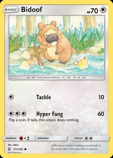 171/ 236 Bidoof - Common Reverse Holo - Collectible Madness