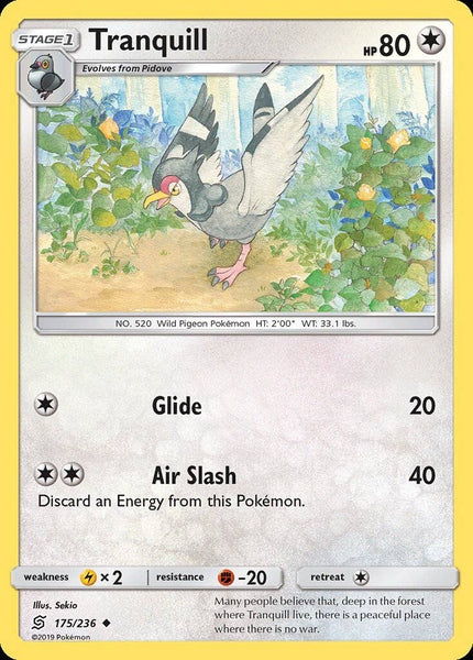 175/ 236 Tranquill - Uncommon Reverse Holo - Collectible Madness
