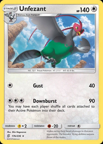 176/ 236 Unfezant - Rare - Collectible Madness