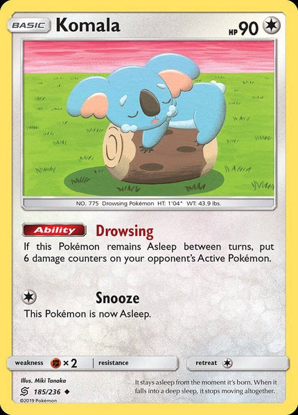 185/ 236 Komala - Uncommon Reverse Holo - Collectible Madness