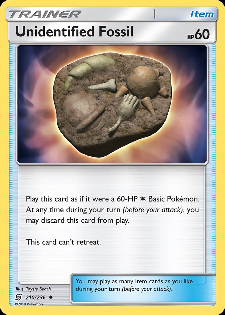 210/ 236 Unidentified Fossil - Uncommon - Collectible Madness