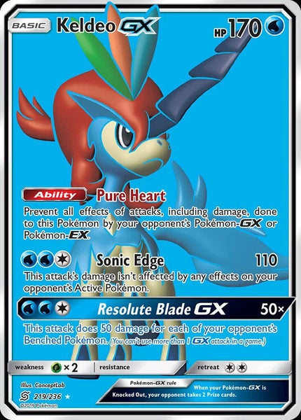 219/ 236 Keldeo-GX - Ultra Rare - Collectible Madness