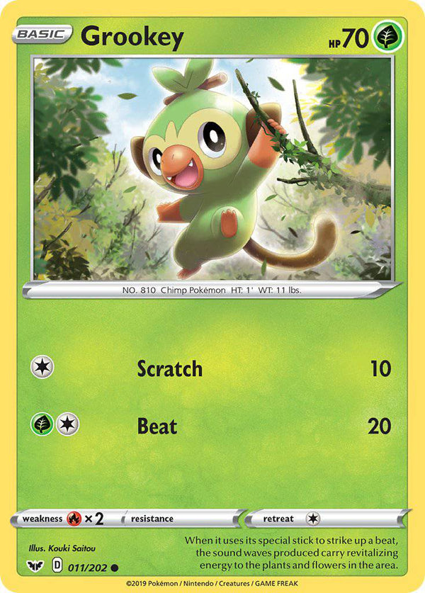 011 / 202 Grookey - Common Reverse Holo - Collectible Madness