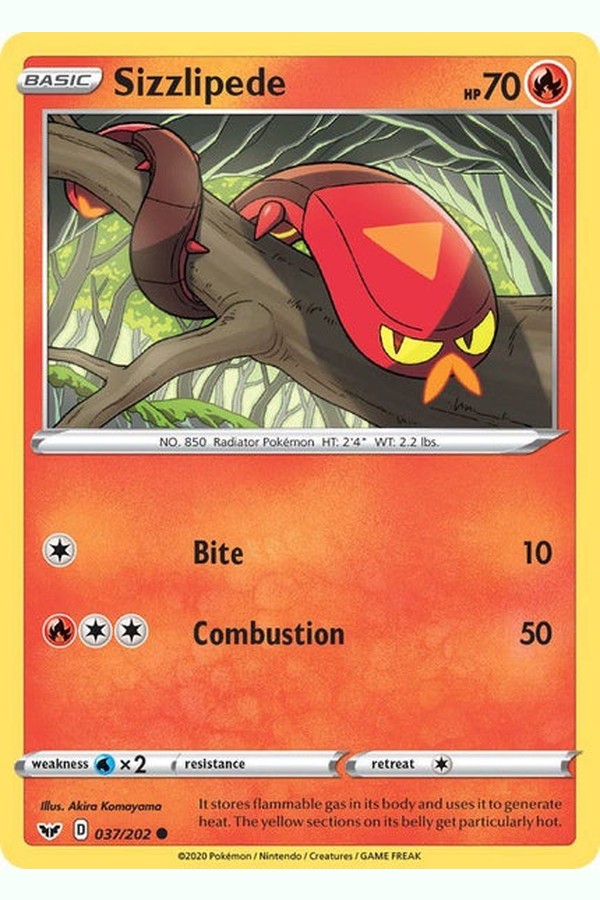 037 / 202 Sizzlipede - Common - Collectible Madness