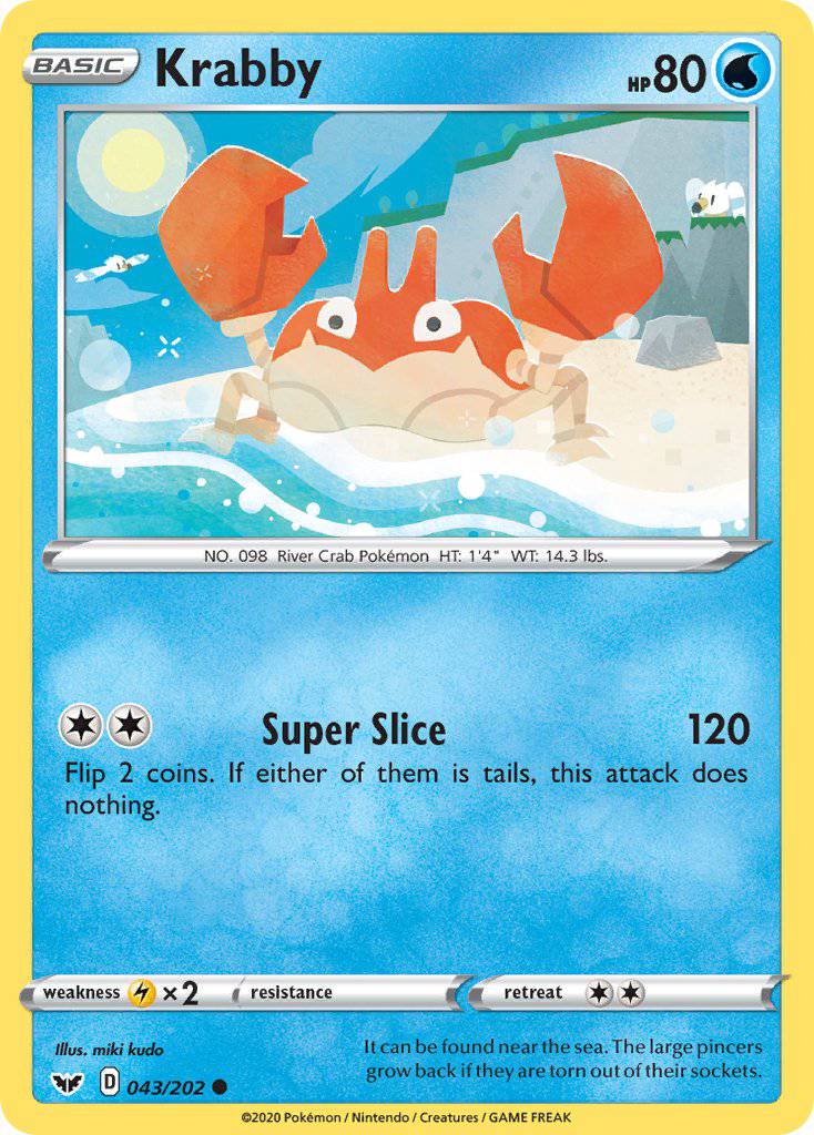 043 / 202 Krabby - Common - Collectible Madness