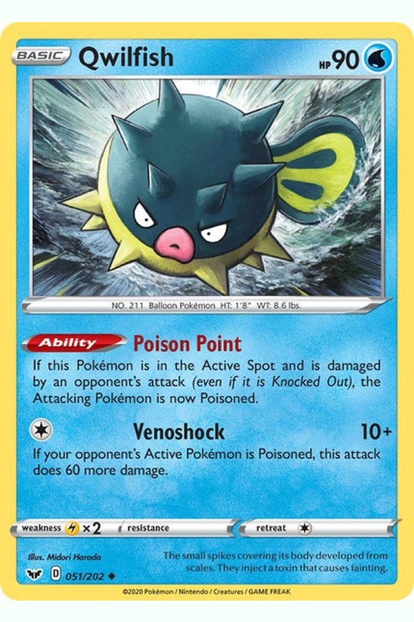 051 / 202 Qwilfish - Uncommon - Collectible Madness
