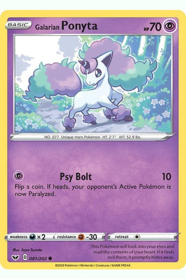 081 / 202 Galarian Ponyta - Common - Collectible Madness