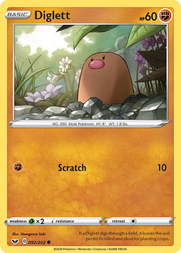 092 / 202 Diglett - Common Reverse Holo - Collectible Madness