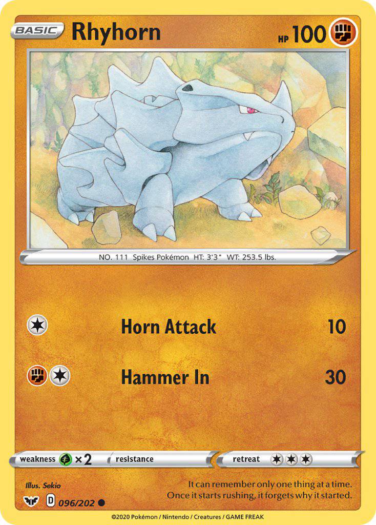 096 / 202 Rhyhorn - Common - Collectible Madness