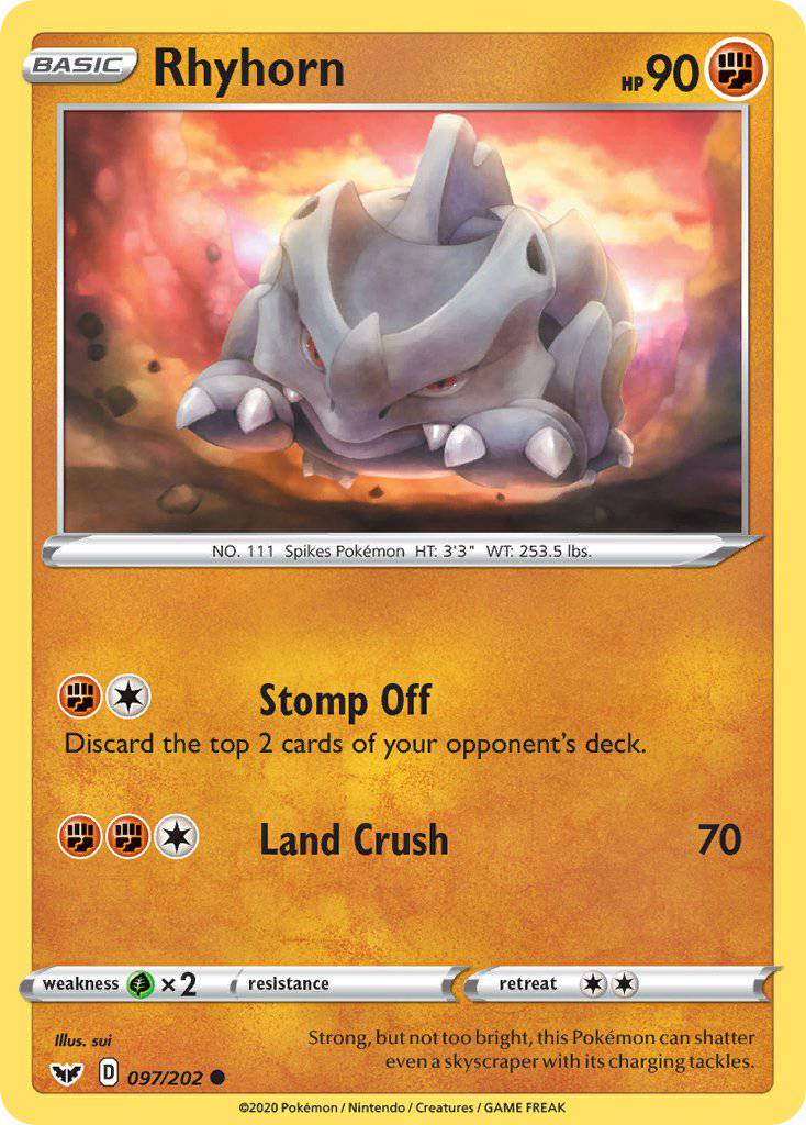 097 / 202 Rhyhorn - Common - Collectible Madness