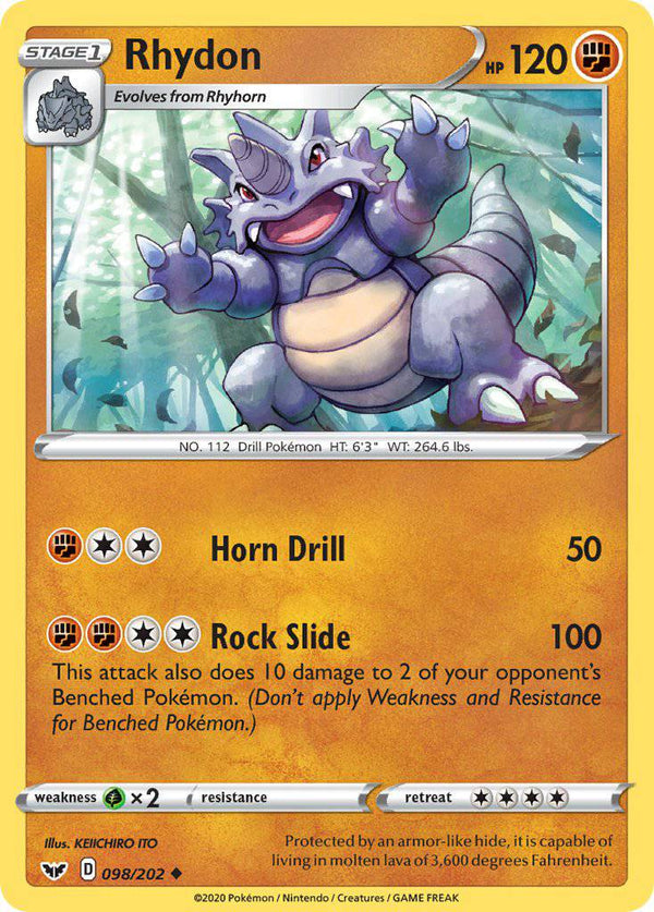 098 / 202 Rhydon - Uncommon Reverse Holo - Collectible Madness