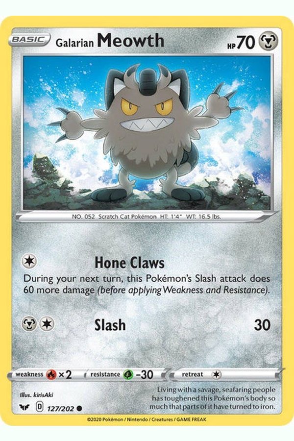 127 / 202 Galarian Meowth - Common - Collectible Madness