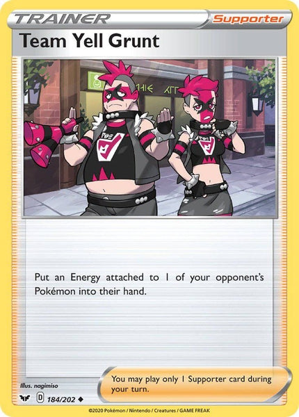 184 / 202 Team Yell Grunt - Uncommon - Collectible Madness