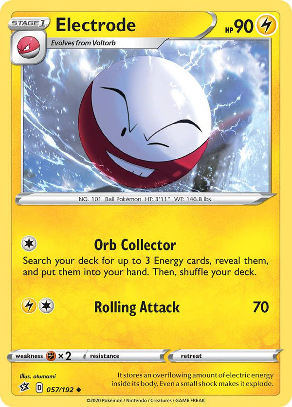 057 / 192 Electrode - Uncommon Reverse Holo - Collectible Madness