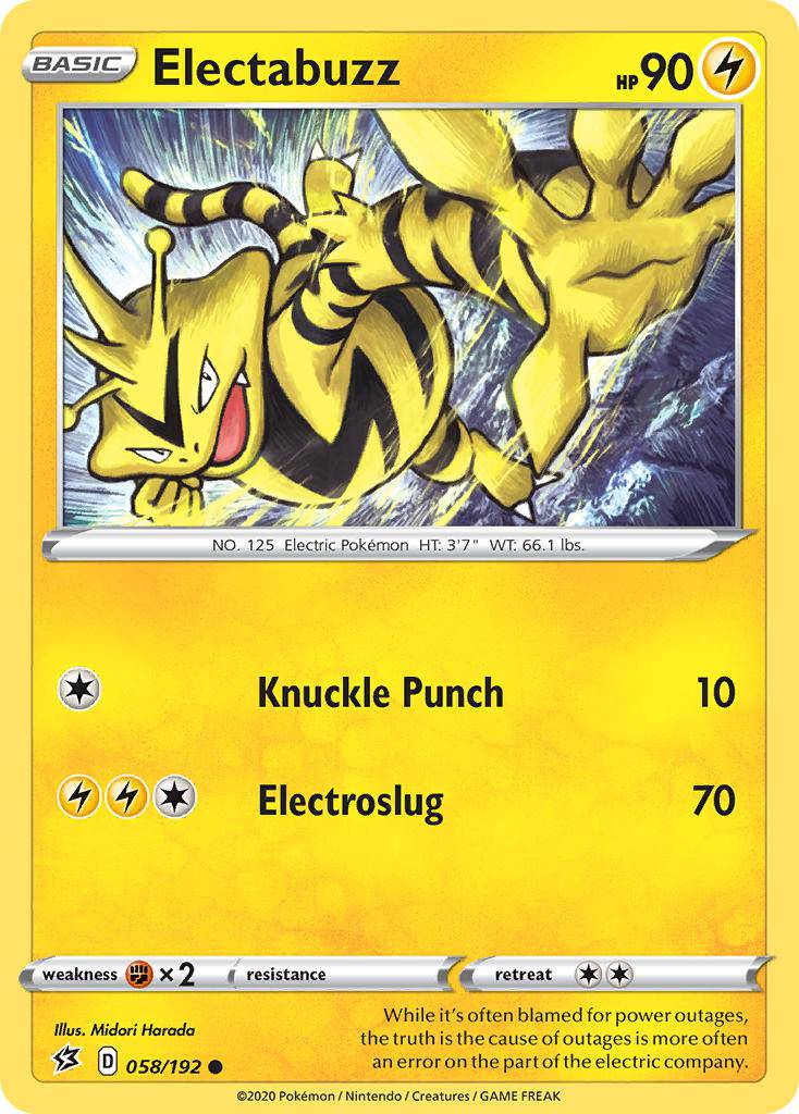 058 / 192 Electabuzz - Common - Collectible Madness