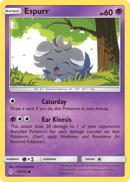 079 / 214 Espurr - Common Reverse Holo - Collectible Madness