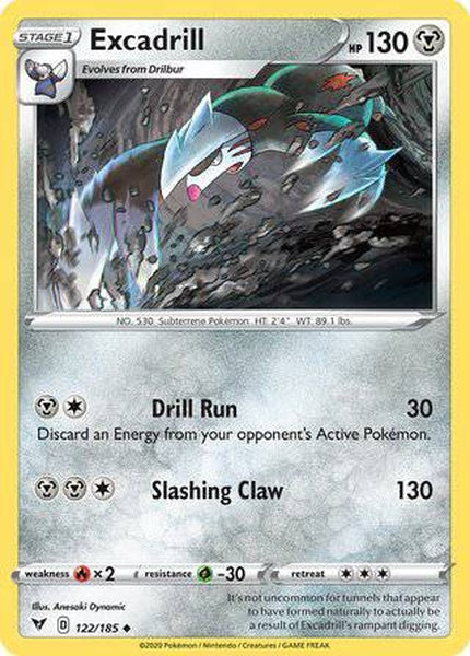 122/185 Excadrill - Uncommon - Collectible Madness