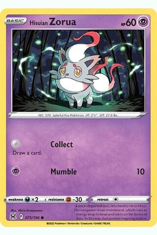 075/196 Hisuian Zorua - Common