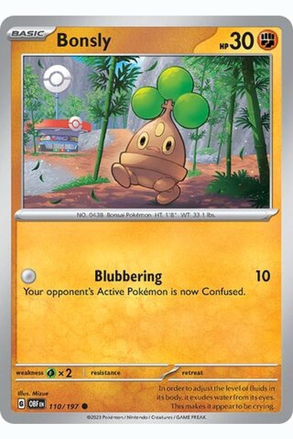 110/197 Bonsly - Common Reverse Holo