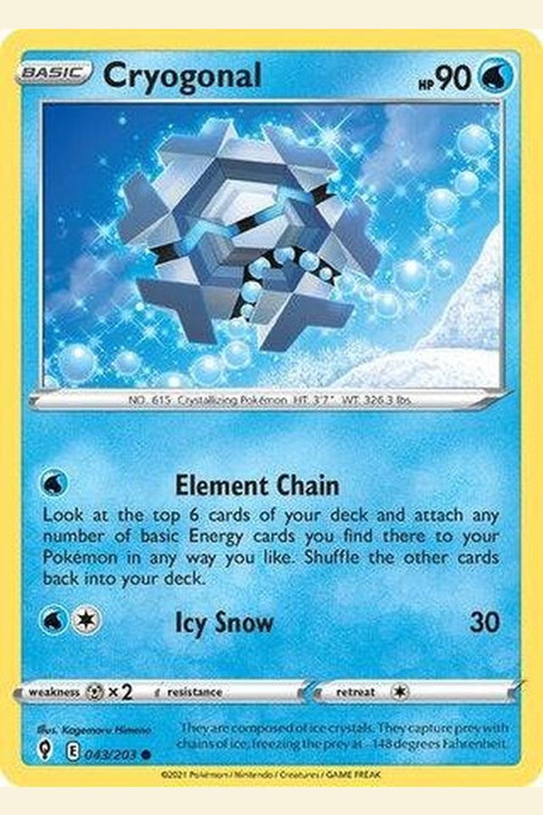 043/203 Cryogonal - Common Reverse Holo - Collectible Madness