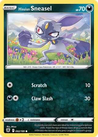 092/189 Hisuian Sneasel - Common - Collectible Madness
