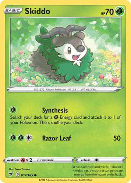 017/185 Skiddo - Common - Collectible Madness