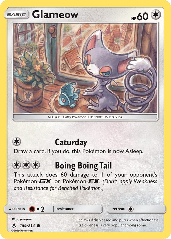 159 / 214 Glameow - Common - Collectible Madness