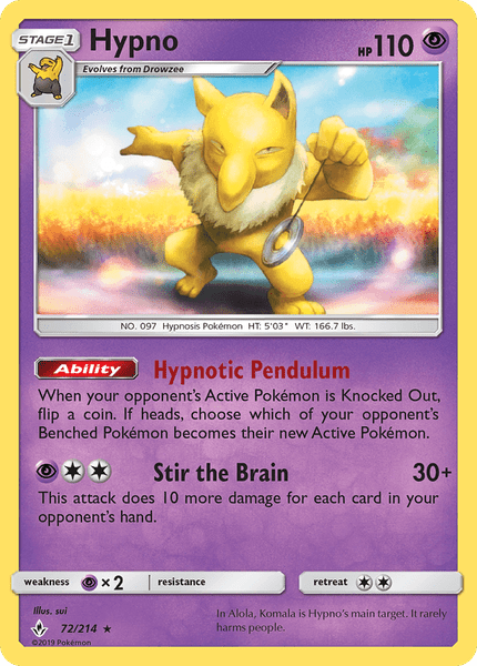 072 / 214 Hypno - Rare - Collectible Madness