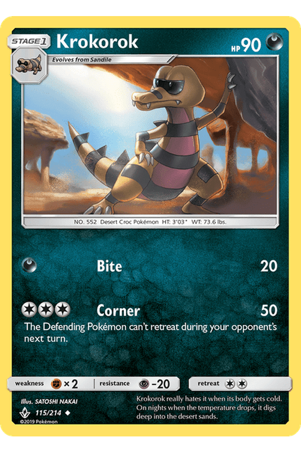 115 / 214 Krokorok - Common - Collectible Madness