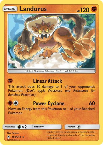 103 / 214 Landorus - Rare Holo - Collectible Madness