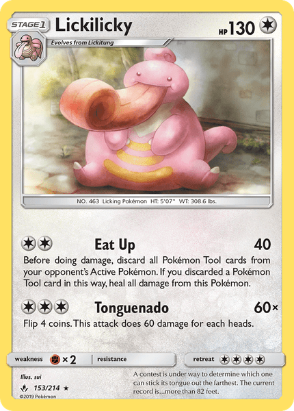 153 / 214 Lickilicky - Rare Reverse Holo - Collectible Madness