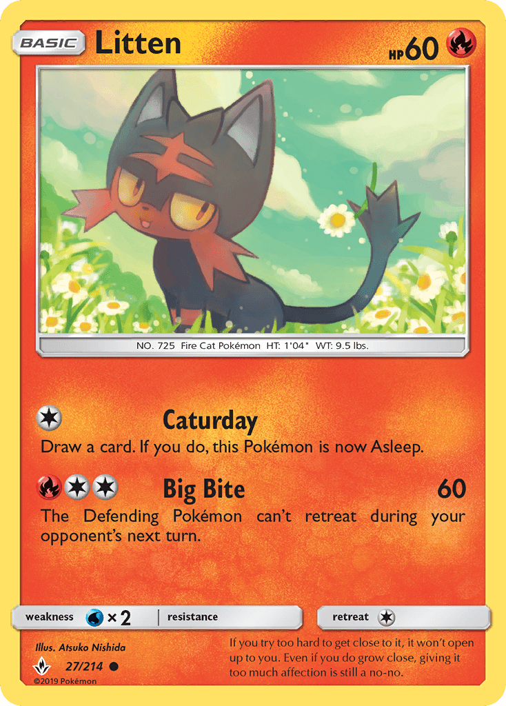 027 / 214 Litten - Common - Collectible Madness