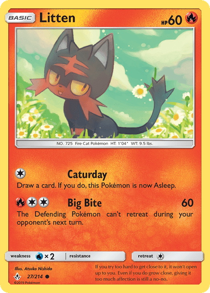 027 / 214 Litten - Common Reverse Holo - Collectible Madness