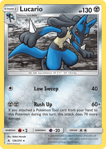 126 / 214 Lucario - Rare Holo - Collectible Madness