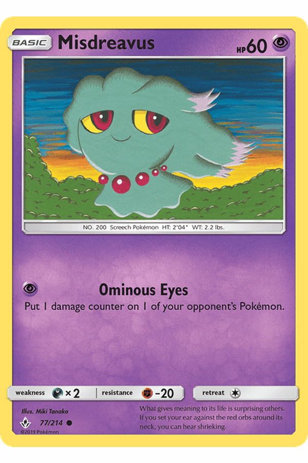 077 / 214 Misdreavus - Common - Collectible Madness