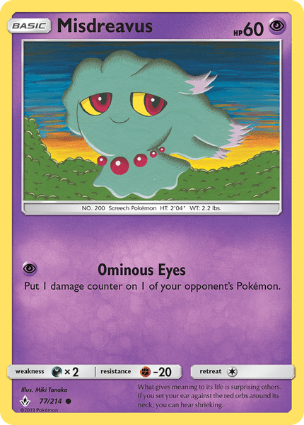 077 / 214 Misdreavus - Common Reverse Holo - Collectible Madness