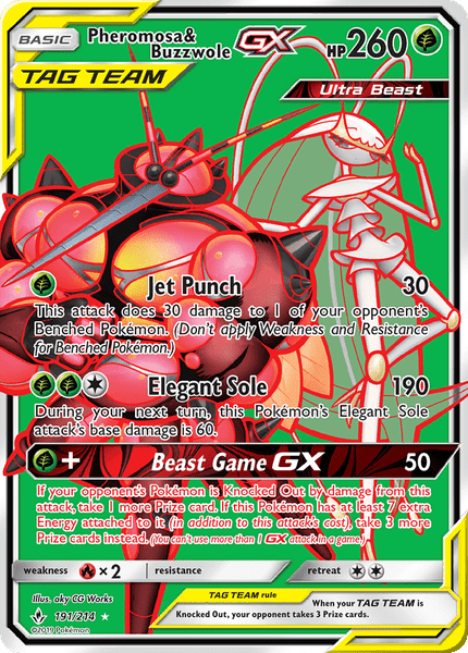 191 / 214 Pheromosa & Buzzwole-GX - Ultra Rare - Collectible Madness