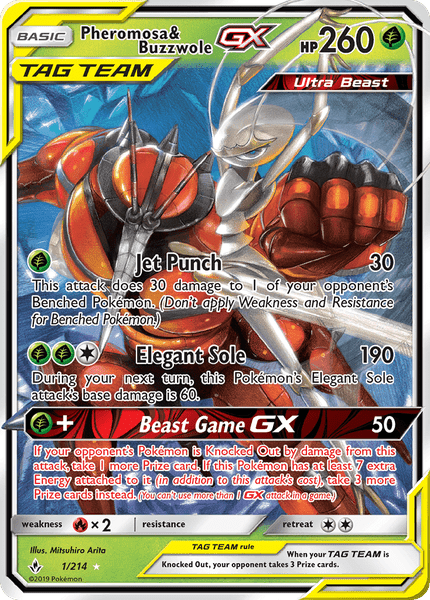 001 / 214 Pheromosa & Buzzwole-GX - Ultra Rare - Collectible Madness