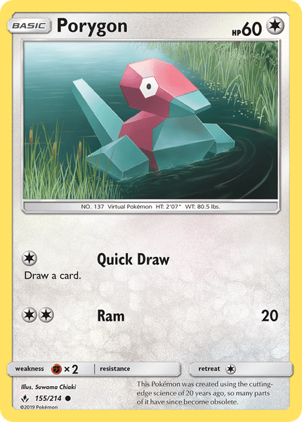 155 / 214 Porygon - Common Reverse Holo - Collectible Madness