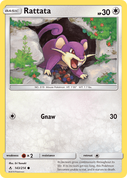 143 / 214 Rattata - Common Reverse Holo - Collectible Madness