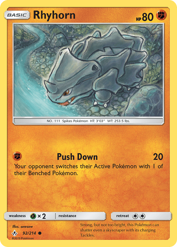 092 / 214 Rhyhorn - Common - Collectible Madness