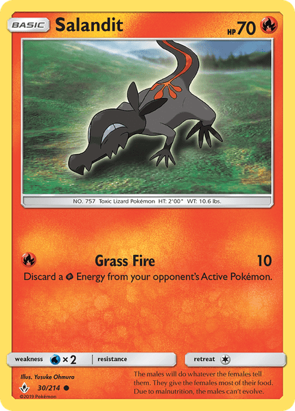 030 / 214 Salandit - Common Reverse Holo - Collectible Madness