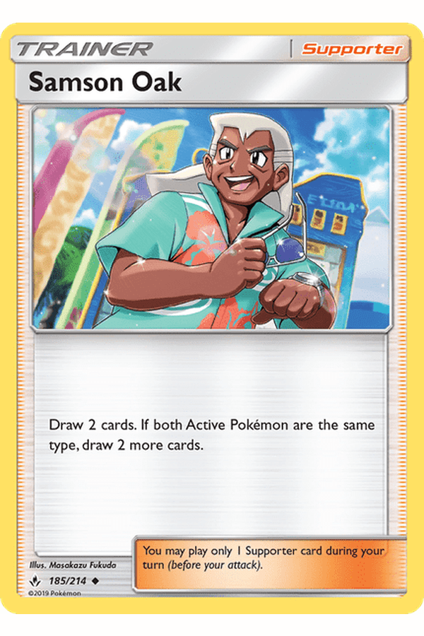 185 / 214 Samson Oak - Uncommon Reverse Holo - Collectible Madness