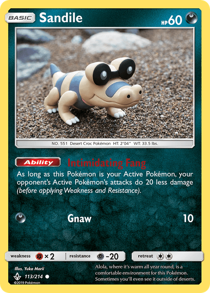 113 / 214 Sandile - Common Reverse Holo - Collectible Madness