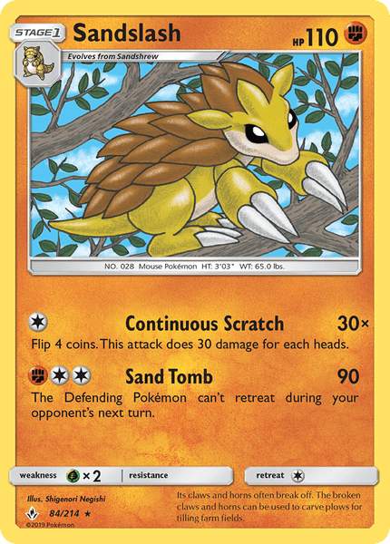 084 / 214 Sandslash - Rare - Collectible Madness