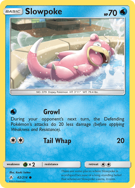 042 / 214 Slowpoke - Common Reverse Holo - Collectible Madness